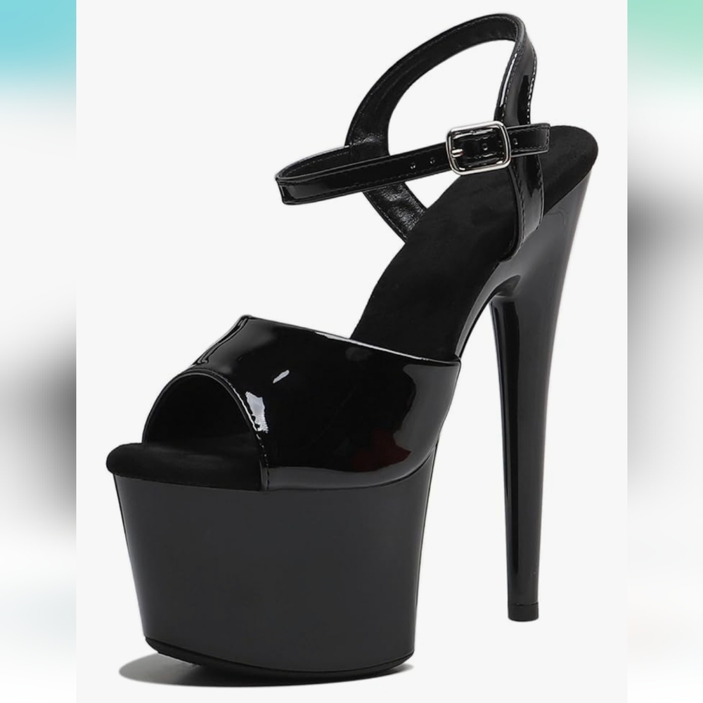 Black Platform Stripper Heels